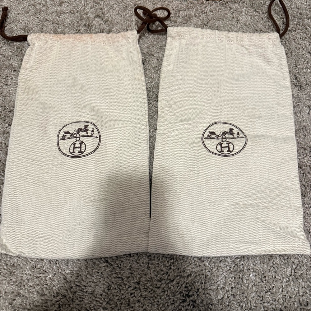 Hermès Dust Bags - Set of 2 in Brown Drawstrings